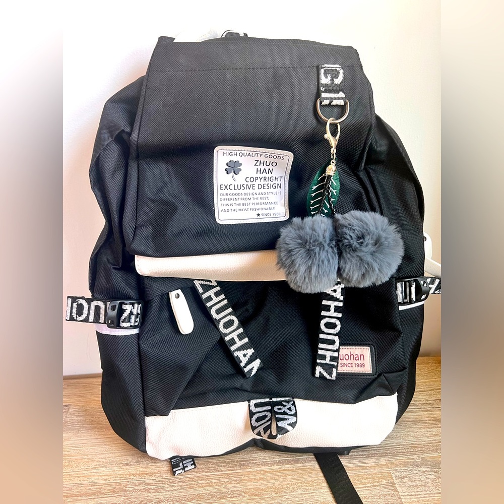 Zhuohan Trendy Backpack Black
